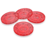 Set 4 lót ly pha lê GODINGER Dublin màu đỏ 10.2cm