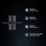 Khóa vân tay FSID 30KBL FASTER mở bằng sinh trắc học, app điều khiển, thẻ từ, mật mã