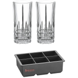 Bộ 2 Cốc Pha Lê Và Khay Đá Spiegelau 4500279 Perfect Ice Cube