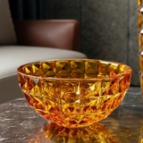 Tô kim cương xanh dương 28cm Crystal Bohemia