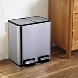 Thùng rác đạp chân đôi Elpheco ELPH7714 50L 2 ngăn 25L + 25L