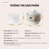 Nồi nấu chậm cách thủy Bear 0.8L DDZ-A08T8