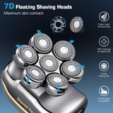 Máy Cạo Râu, Đầu Trọc, Hói Men's Shaver RQ 7900, Cắt Tóc, Đa Năng, 7D, Cạo Khô & Ướt