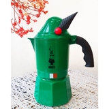Ấm pha cafe Bialetti Moka Express Alpina hình mũ thợ săn màu xanh lá - 3 tách/ lần ( không dùng cho bếp từ )