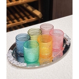 Set 6 cốc hạt cườm Viola From Germany 295ml dáng trụ thủy tinh cao cấp