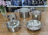 BỘ NỒI FISSLER PROFI COLLECTION 4 NỒI 1 CHẢO 2 QUAI NẮP KÍNH