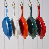 Chảo gang Le Creuset 23cm - Made in France hai màu xanh đỏ