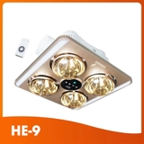 Đèn sưởi nhà tắm 4 bóng âm trần Heizen HE9