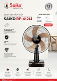 Quạt sạc tích điện Saiko RF-412Li