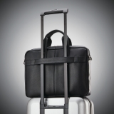 Cặp da thật Samsonite Slim Brief đen