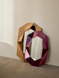 Gương treo tường Reflections Copenhagen Diamond Burgundy/Silver Mirror