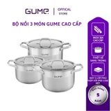 Bộ 3 nồi Inox đáy 5 Lớp GUME GMP20 Hàn Quốc