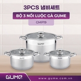 Bộ 3 Nồi GUME GMP19 Hàn Quốc- Bảo hành 5 năm