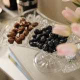 Đĩa eo mài chia ngăn chân đế Bohemia 33cm