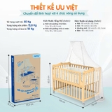 Nôi Cũi Giường Gỗ Đa Năng Autoru C3