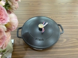 NỒI GANG STAUB BRAISER CHISTERA LID 28CM MÀU ĐEN