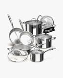 Bộ nồi inox Ciwete SS0103-11PC NEW-SS set 7 món ( 2 chảo inox, 1 quánh, 1 nồi chảo, 2 nồi, 1 xửng hấp)