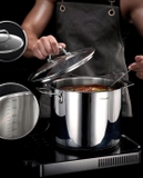 Bộ nồi inox Ciwete SS0103-11PC NEW-SS set 7 món ( 2 chảo inox, 1 quánh, 1 nồi chảo, 2 nồi, 1 xửng hấp)