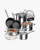 Bộ nồi inox Ciwete SS0103-11PC NEW-NS set 7 món Nhập Mỹ