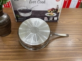 CHẢO QUÁNH CHỐNG DÍNH TEFAL EVER COOK 24CM CÓ NẮP ĐẬY