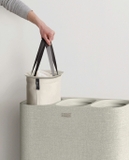 Thùng Đựng Đồ Giặt 3 Ngăn Có Quai Xách Joseph Joseph 50021 Tota Trio 90L Màu Kem