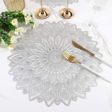 Sét tấm lót bàn ăn 12 miếng Evevda hình  cánh hoa 38cm