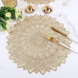 Sét tấm lót bàn ăn 12 miếng Evevda hình  cánh hoa 38cm