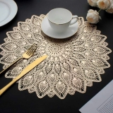 Sét tấm lót bàn ăn 12 miếng Evevda hình  cánh hoa 38cm