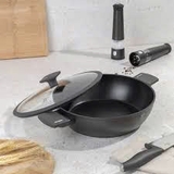 Nồi chảo 2 quai cầm có nắp Berlinger Haus BH/8128 28cm màu than đen-Anthracite Collection