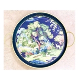 Khay đựng tròn có quai Magrace Paris họa tiết phong cảnh