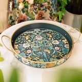 Khay đựng tròn có quai Magrace Paris họa tiết phong cảnh