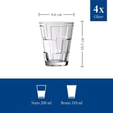 Set 4 cốc thủy tinh Villeroy & Boch Dressed Up 200ml