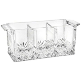 Khay đựng dao dĩa pha lê 3 ngăn Godinger Dublin Caddy
