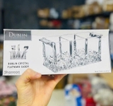 Khay đựng dao dĩa pha lê 3 ngăn Godinger Dublin Caddy