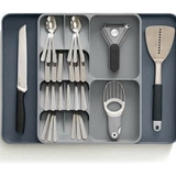 Bộ khay chia ngăn kéo để dao thìa dĩa Joseph Joseph 85166 DrawerStore Grey