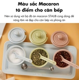 Hũ đựng gia vị 3 màu Staub Macaron gốm sứ cao cấp