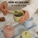 Hũ đựng gia vị 3 màu Staub Macaron gốm sứ cao cấp