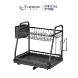 Giá úp bát 2 tầng có khay hứng, thoát nước Kaiyo KDR-6100