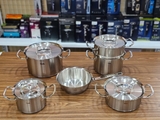 Bộ nồi 6 chiếc Fisler Original-Profi Collection nắp inox có xửng hấp