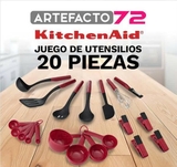 Bộ 20 món Dụng Cụ nhà bếp KitchenAid màu Đỏ KQG494BXERG