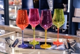 Set 4 ly vang Limosa màu 400ml Crystal Bohemia