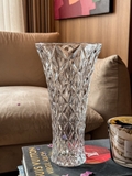 Lọ hoa Memphis trắng 30.5cm Crystal Bohemia