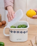 Nồi đa năng tráng men sứ, dáng vuông Kaiyo size 14cm