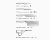 Bộ dao Joseph Joseph 10577 Beech Elevate™ Fusion 6 món kèm giá để dao