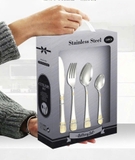 Bộ dao, thìa, dĩa 24 món chính hãng Amazon Basics Mỹ