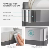 Giá úp bát cao cấp 2 tầng Perfection by M, thiết kế hiện đại, thoát nước nhanh, có kệ để chảo thớt