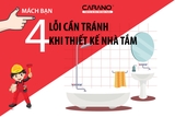 4 LỖI CẦN TRÁNH NHẤT KHI THIẾT KẾ NHÀ TẮM