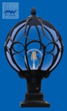 Đèn Trụ cổng cầu Grid Classic Acumen kính Trắng