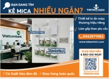 Kệ mica nhiều ngăn cho ngân hàng VCB