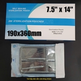 Hộp túi hấp tiệt trùng dán sẵn 190mm*360mm (7.5